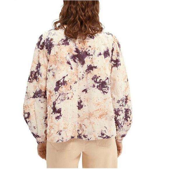 NWT SCOTCH & SODA COTTON TIEDYE TOP WITH PEARL DETAILS XS - Picture 5 of 15